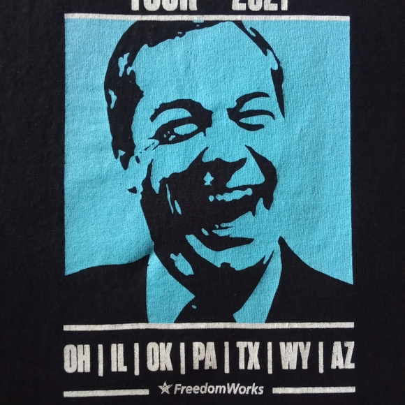 Men's T-shirt America's Comeback Tour 2021 Featuring Nigel Farage Graphic Print - Picture 4 of 10